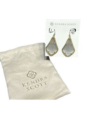 Kendra Scott Alex Gray Slate Cat Eye Earrings